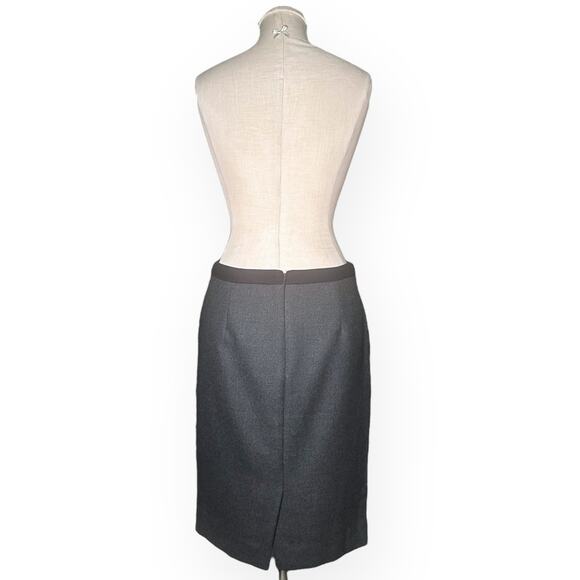 J CREW 100% Wool No.2 Pencil Skirt Knee Length Colorblock Career Creative Office - Picture 6 of 11